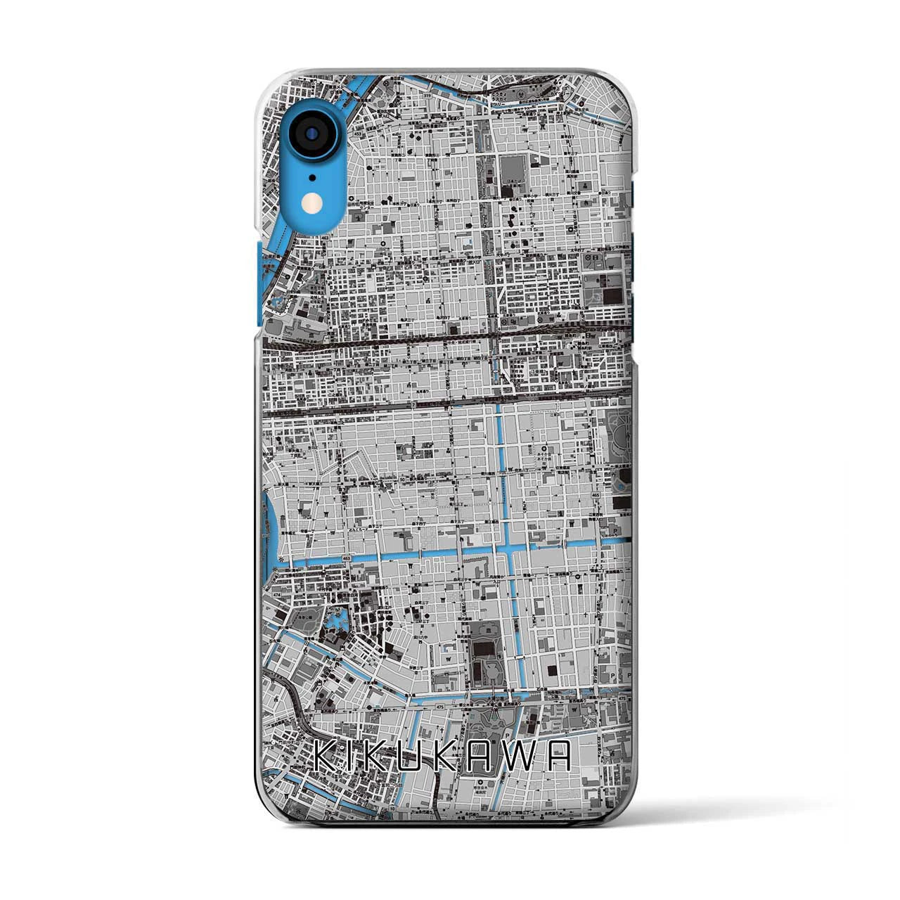 【菊川(東京都)】地図柄iPhoneケース(クリアタイプ)