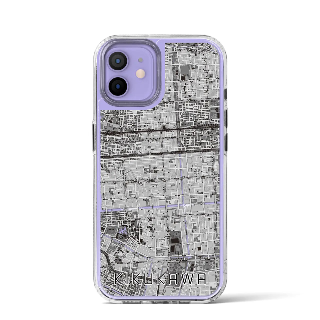 【菊川(東京都)】地図柄iPhoneケース(MagSafeタイプ)