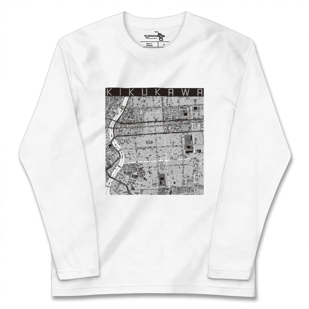 【菊川(東京都)】地図柄ロングスリーブTシャツ