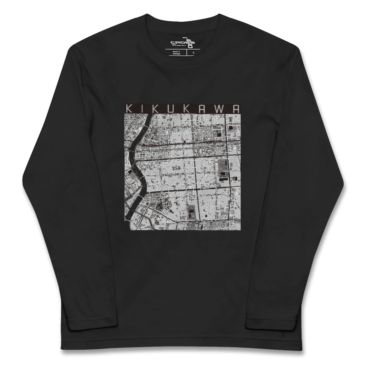 【菊川(東京都)】地図柄ロングスリーブTシャツ