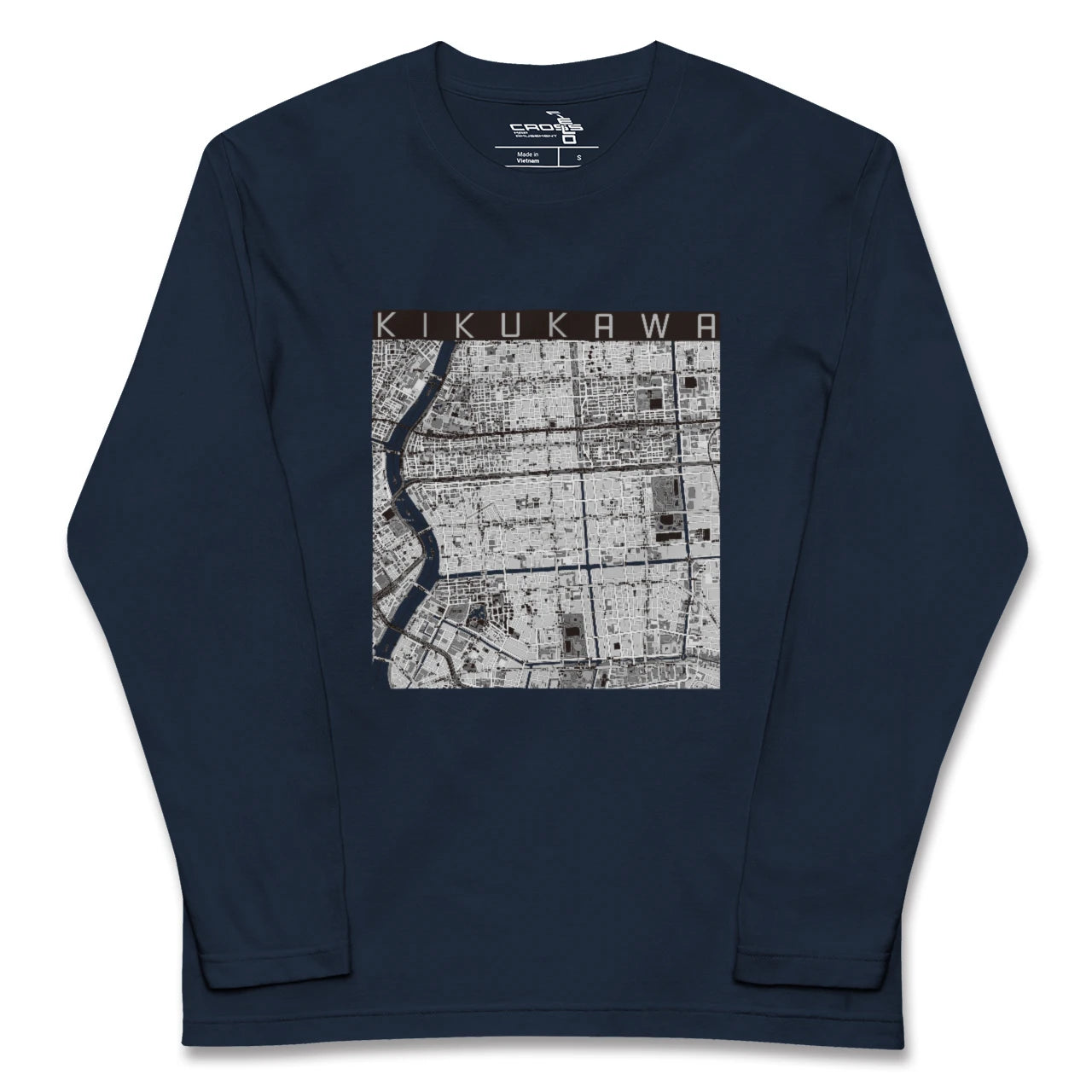 【菊川(東京都)】地図柄ロングスリーブTシャツ