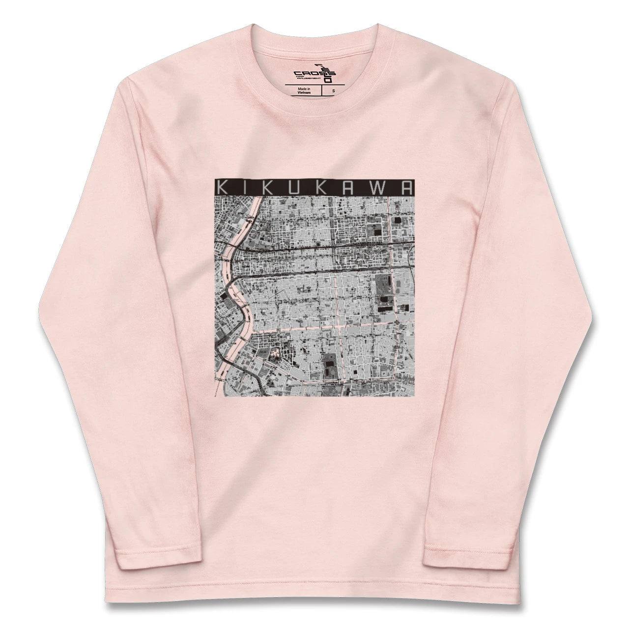 【菊川(東京都)】地図柄ロングスリーブTシャツ