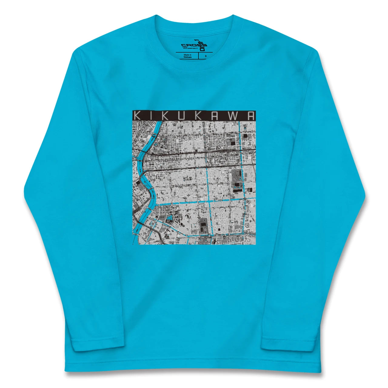 【菊川(東京都)】地図柄ロングスリーブTシャツ