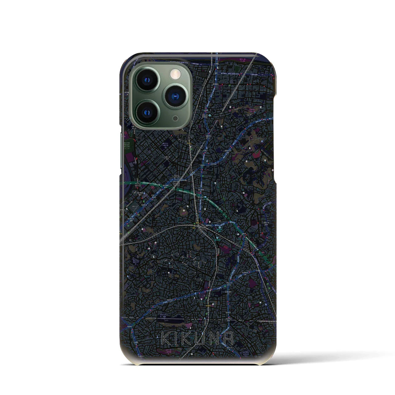 【菊名(神奈川県)】地図柄iPhoneケース(バックカバータイプ)