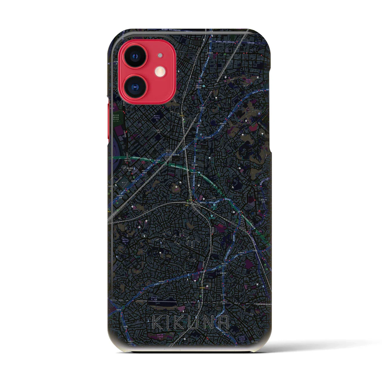 【菊名(神奈川県)】地図柄iPhoneケース(バックカバータイプ)