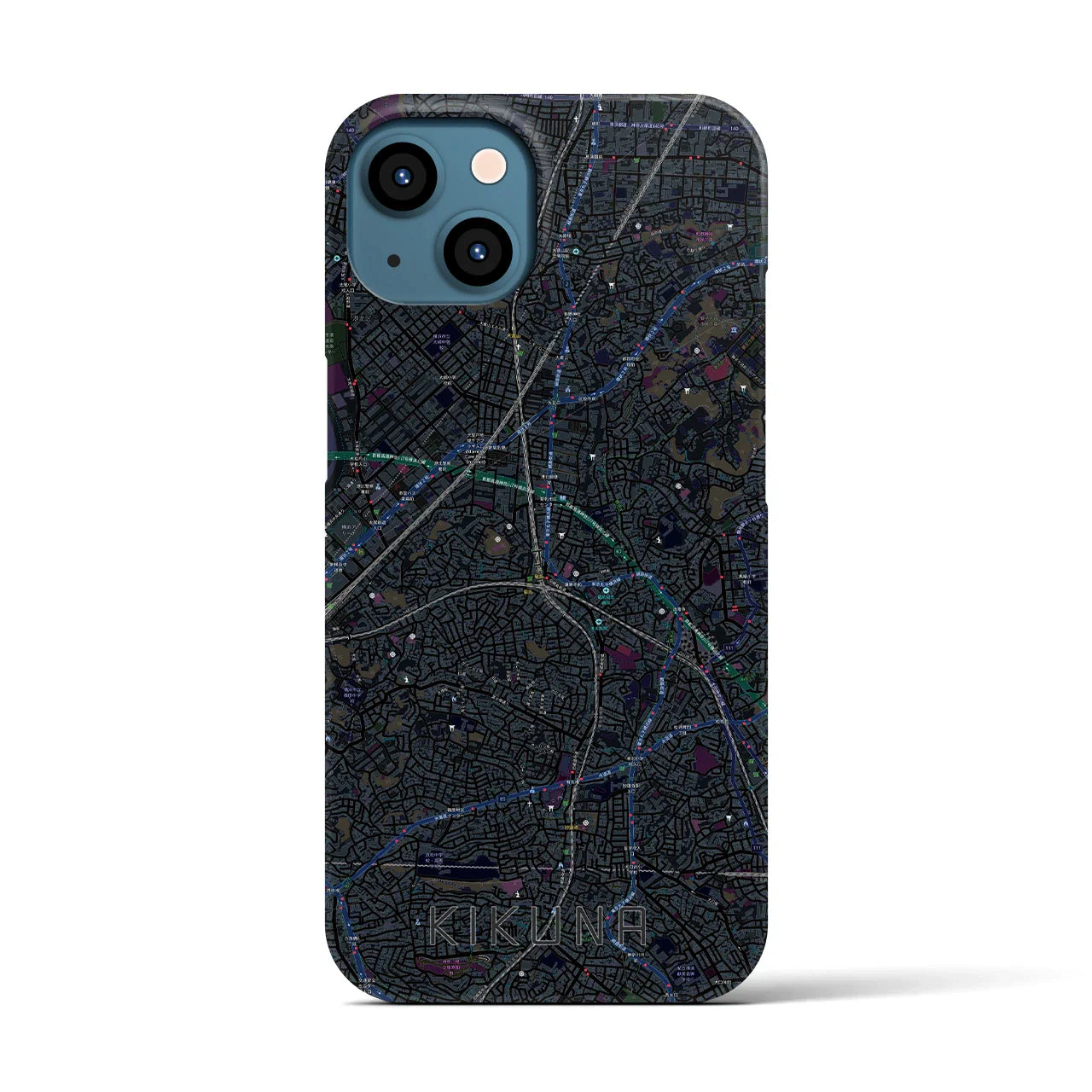 【菊名(神奈川県)】地図柄iPhoneケース(バックカバータイプ)