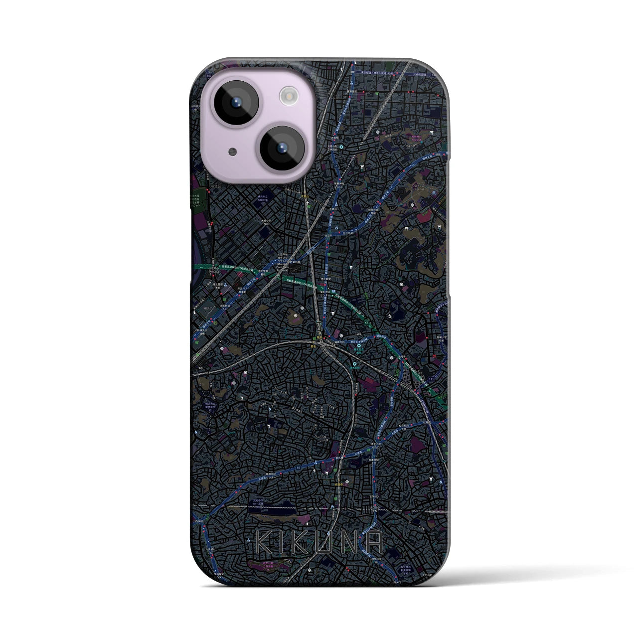 【菊名(神奈川県)】地図柄iPhoneケース(バックカバータイプ)