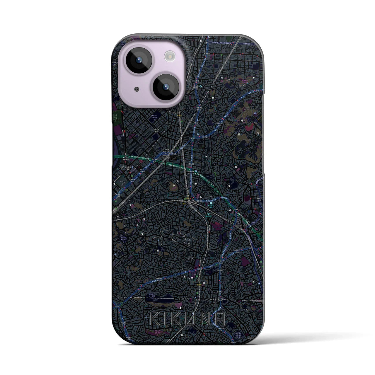 【菊名(神奈川県)】地図柄iPhoneケース(バックカバータイプ)
