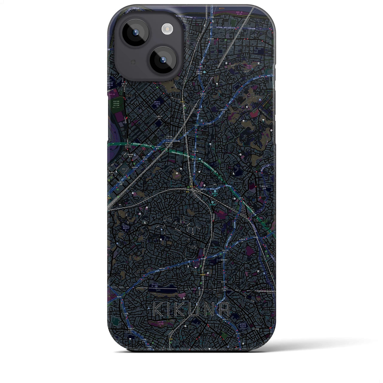 【菊名(神奈川県)】地図柄iPhoneケース(バックカバータイプ)