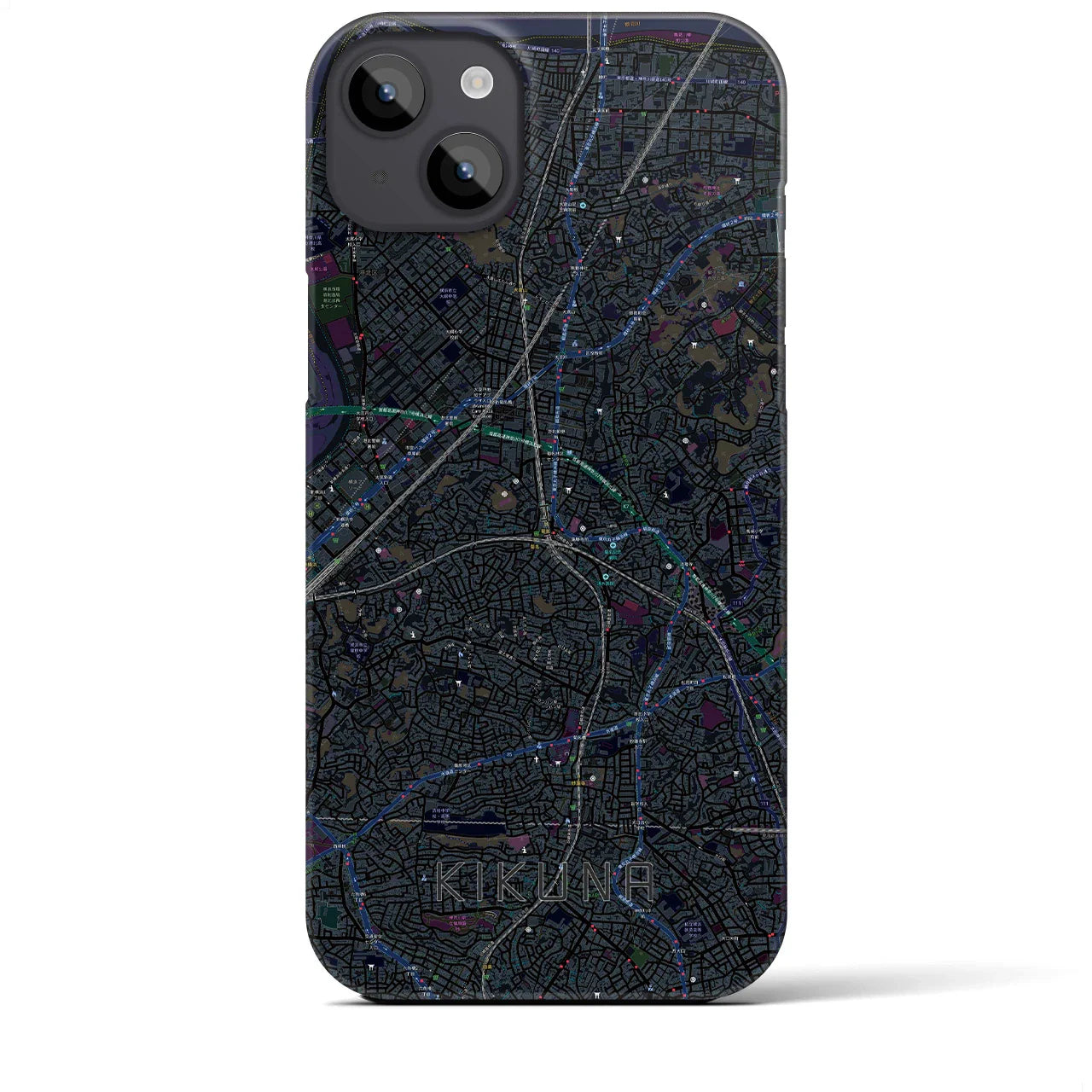 【菊名(神奈川県)】地図柄iPhoneケース(バックカバータイプ)