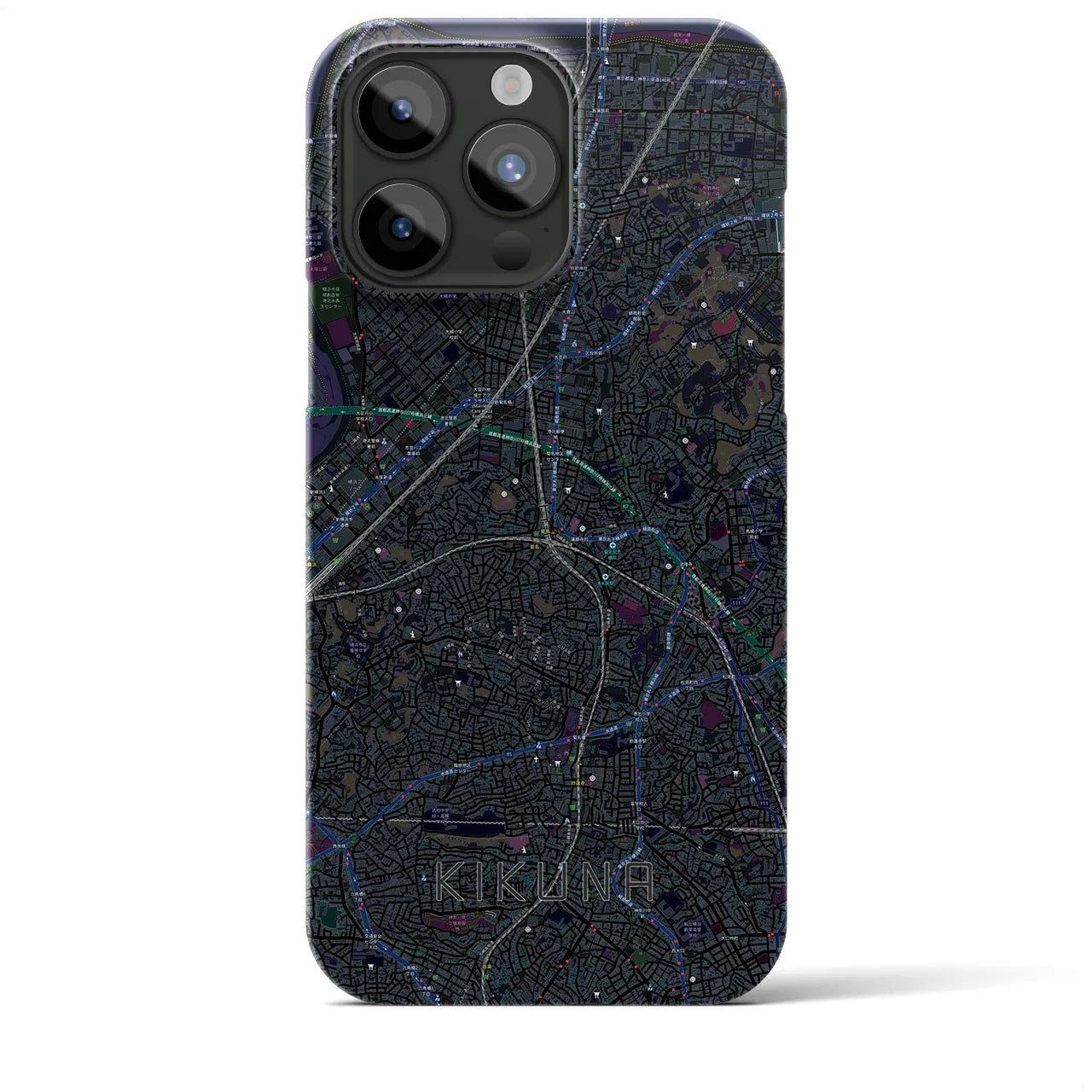 【菊名(神奈川県)】地図柄iPhoneケース(バックカバータイプ)