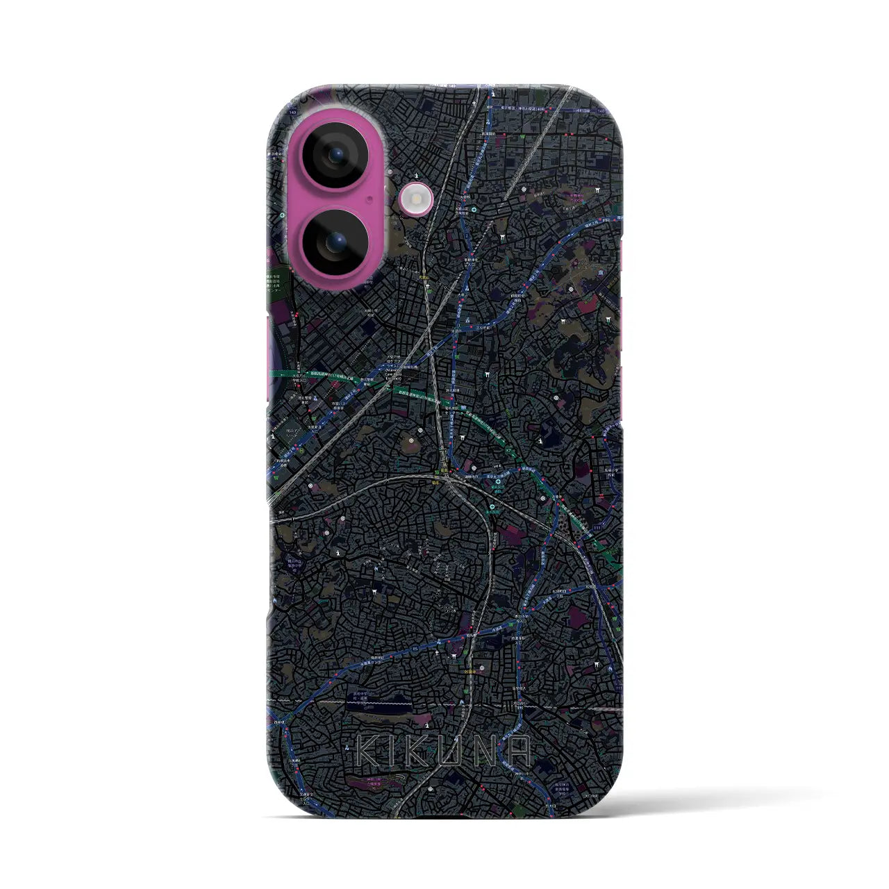 【菊名(神奈川県)】地図柄iPhoneケース(バックカバータイプ)