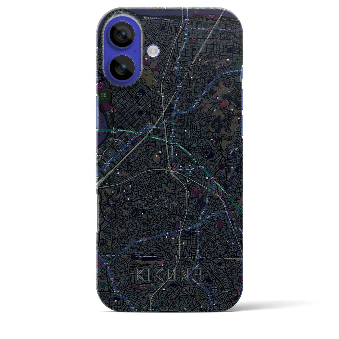 【菊名(神奈川県)】地図柄iPhoneケース(バックカバータイプ)