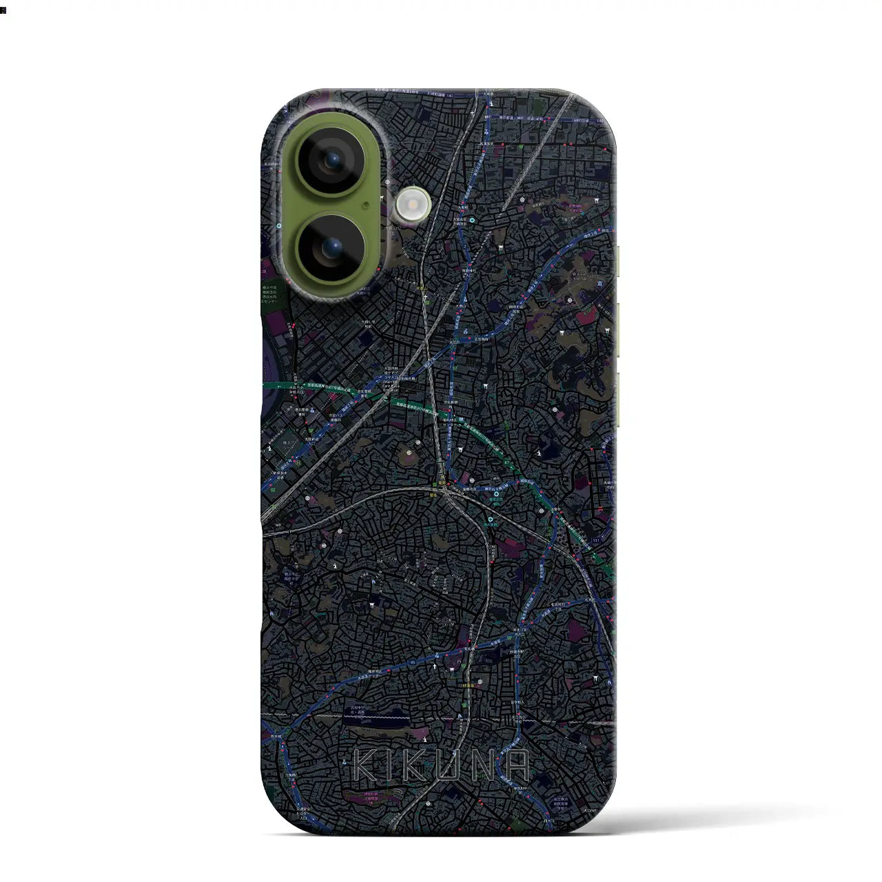 【菊名(神奈川県)】地図柄iPhoneケース(バックカバータイプ)