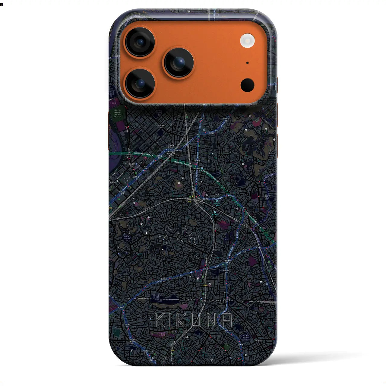【菊名(神奈川県)】地図柄iPhoneケース(バックカバータイプ)