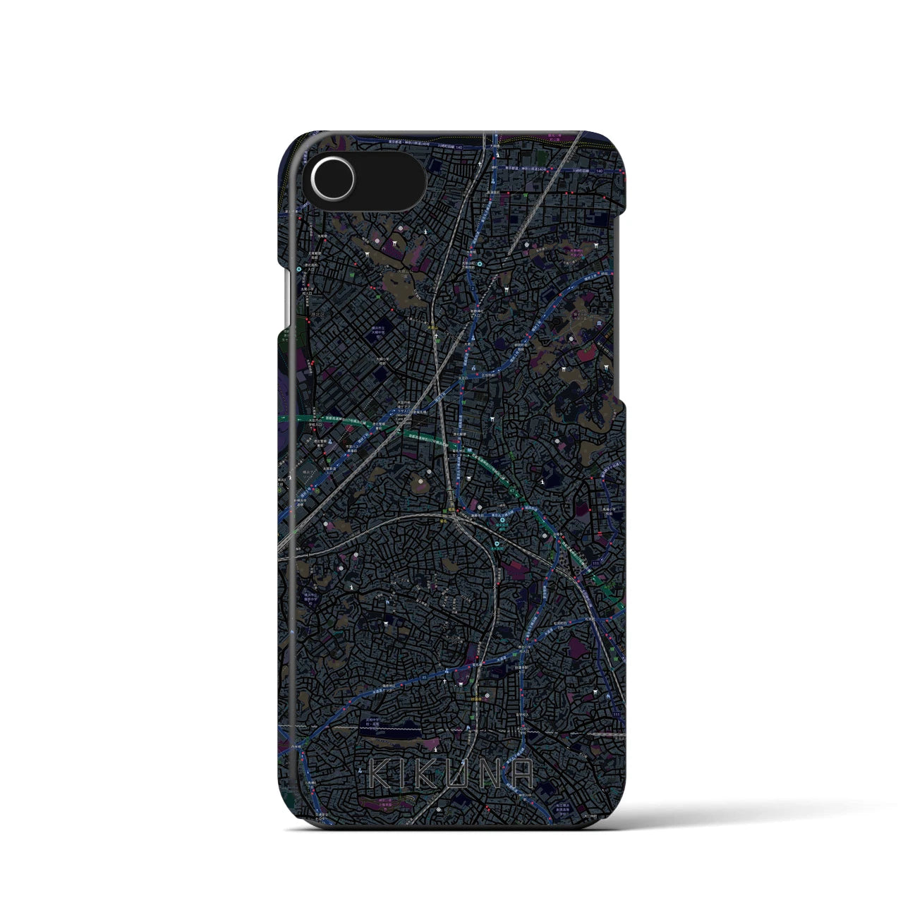 【菊名(神奈川県)】地図柄iPhoneケース(バックカバータイプ)