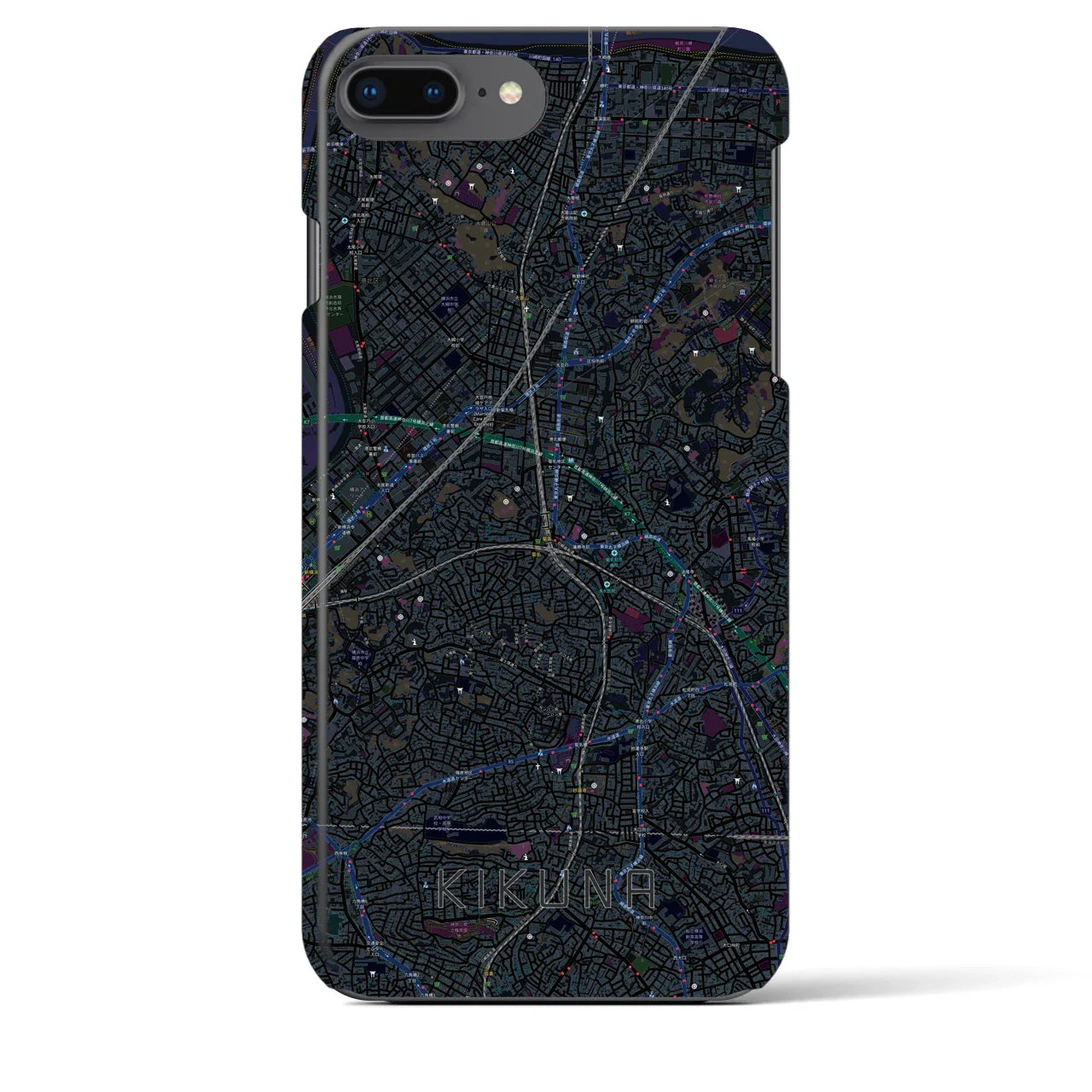 【菊名(神奈川県)】地図柄iPhoneケース(バックカバータイプ)