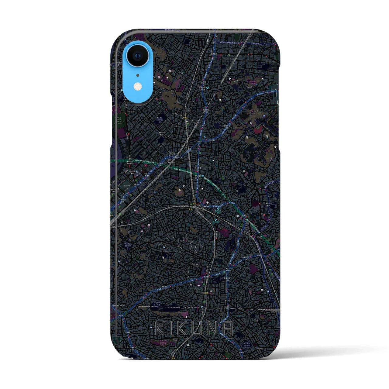 【菊名(神奈川県)】地図柄iPhoneケース(バックカバータイプ)