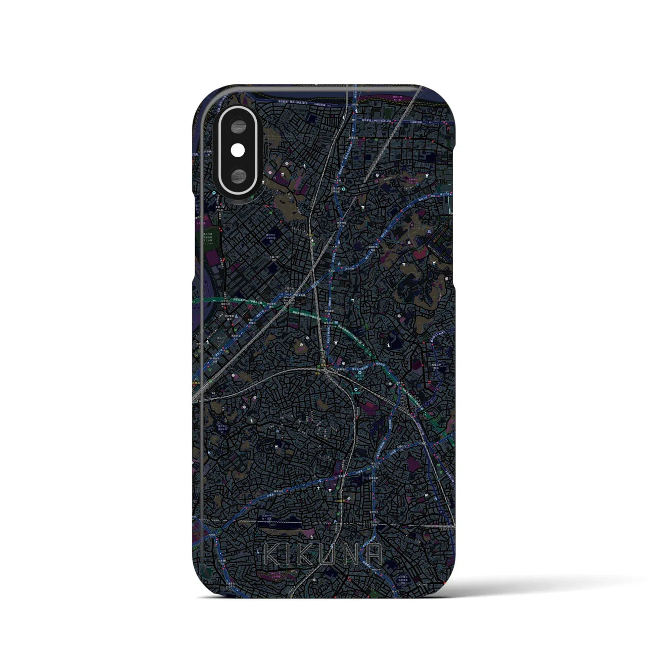 【菊名(神奈川県)】地図柄iPhoneケース(バックカバータイプ)