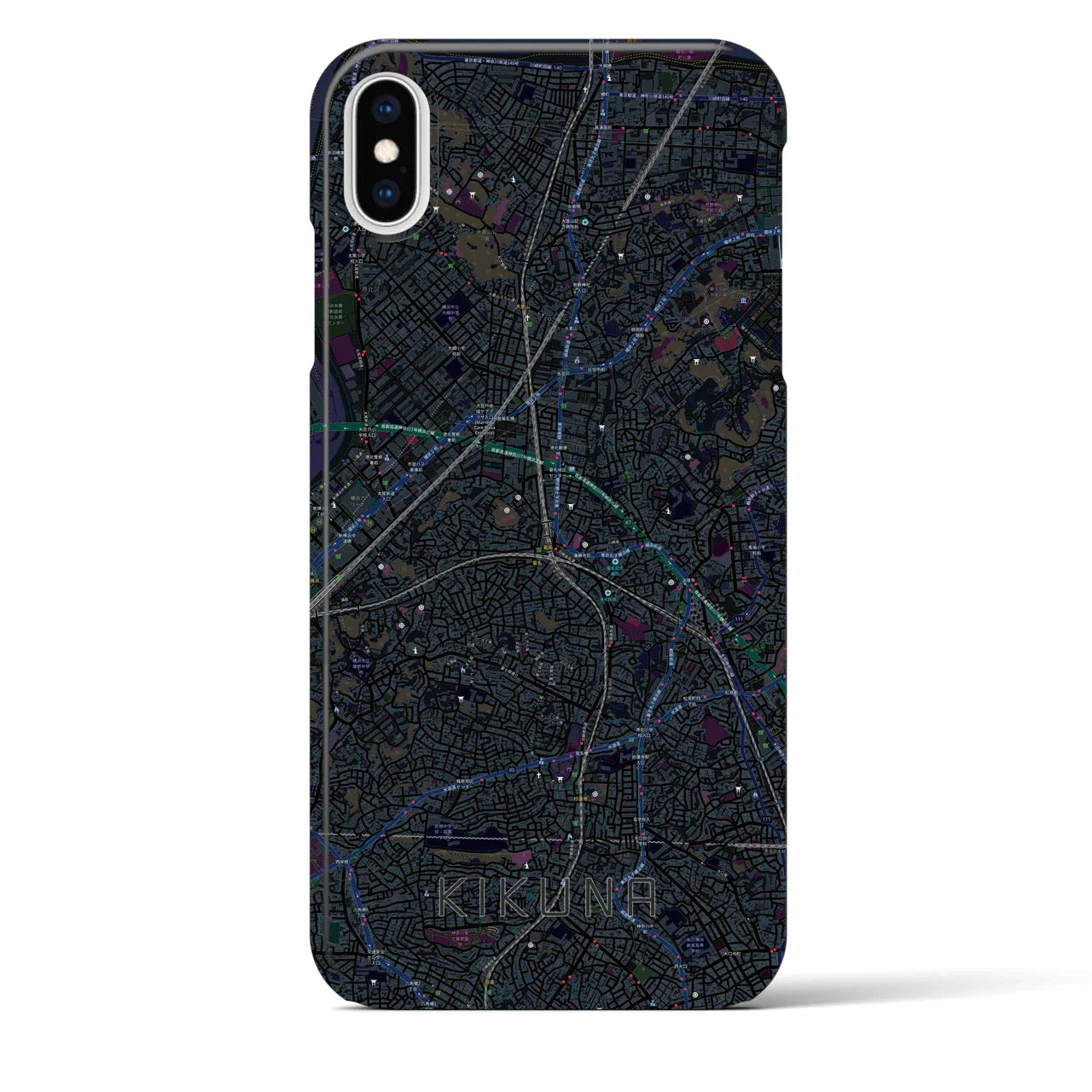 【菊名(神奈川県)】地図柄iPhoneケース(バックカバータイプ)