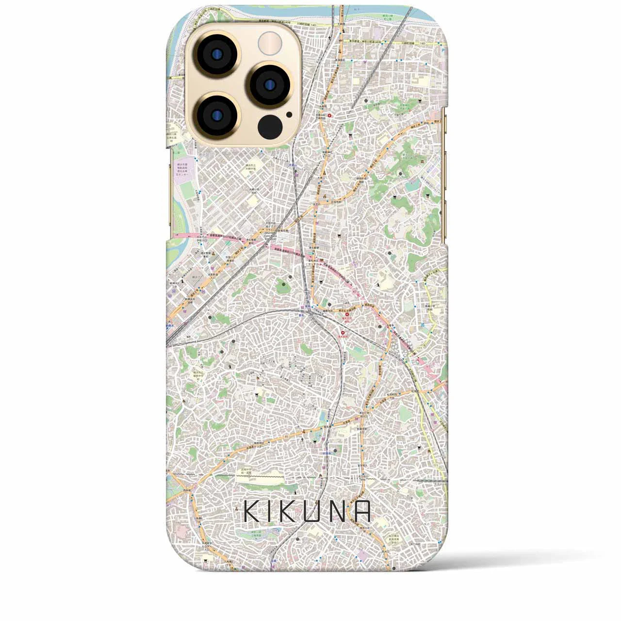 【菊名(神奈川県)】地図柄iPhoneケース(バックカバータイプ)