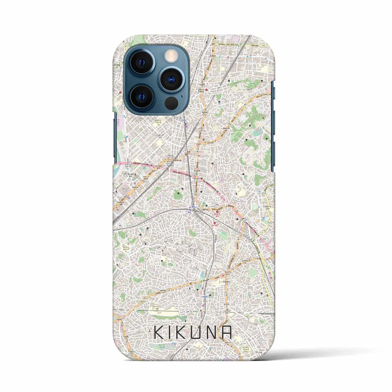 【菊名(神奈川県)】地図柄iPhoneケース(バックカバータイプ)