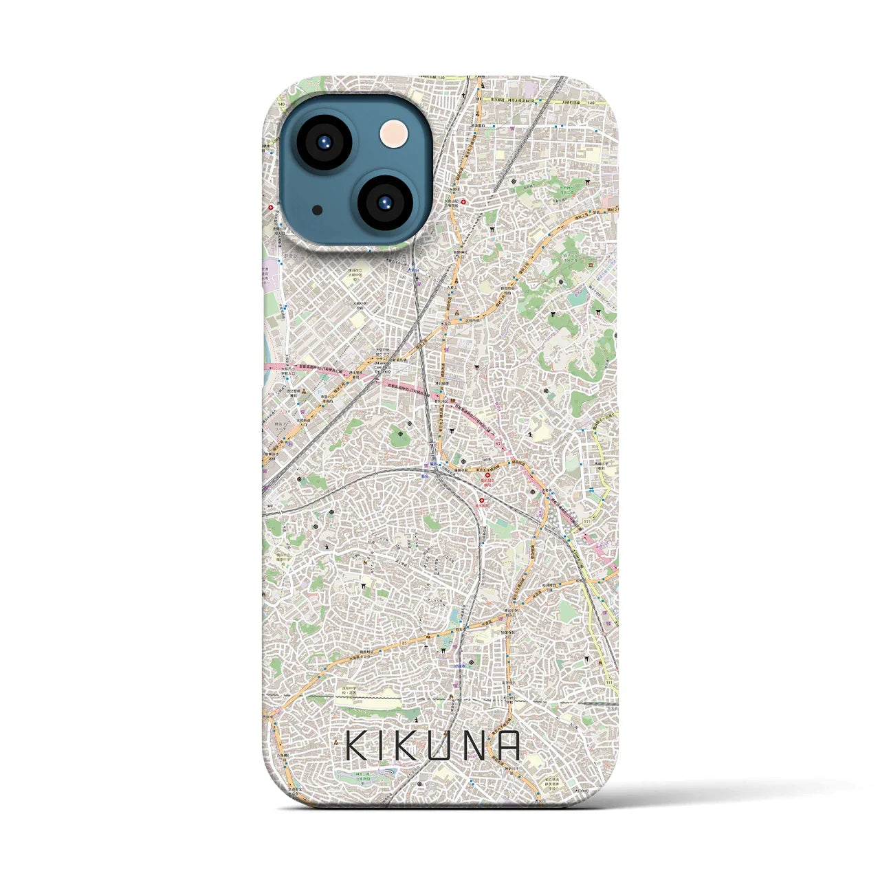 【菊名(神奈川県)】地図柄iPhoneケース(バックカバータイプ)