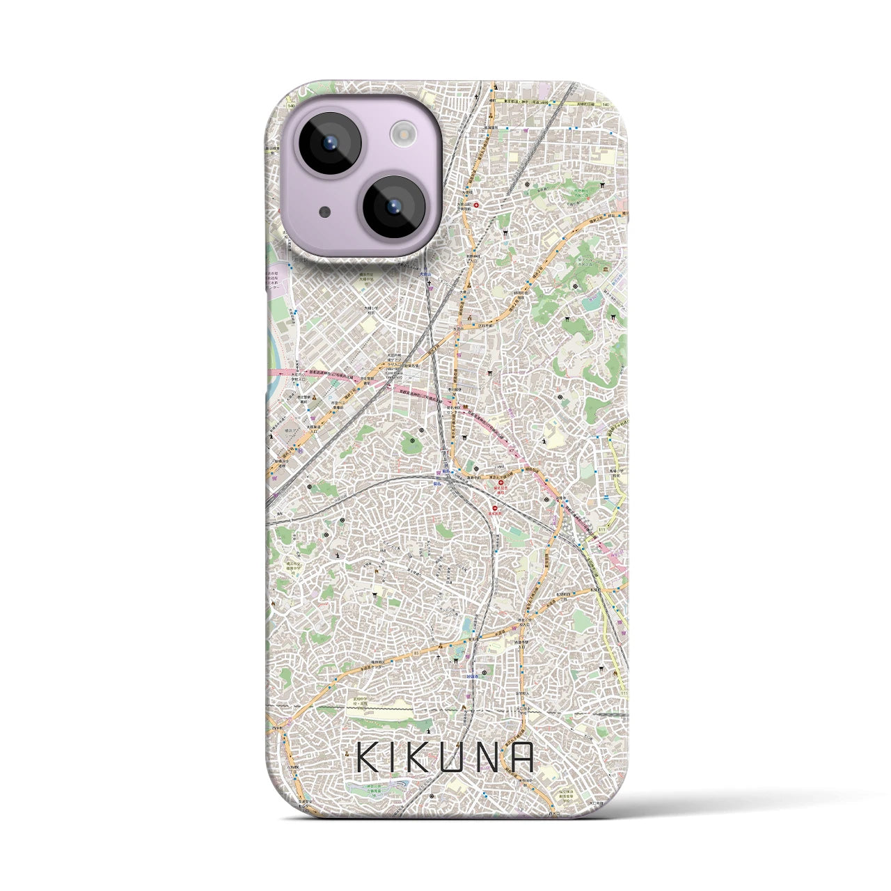 【菊名(神奈川県)】地図柄iPhoneケース(バックカバータイプ)