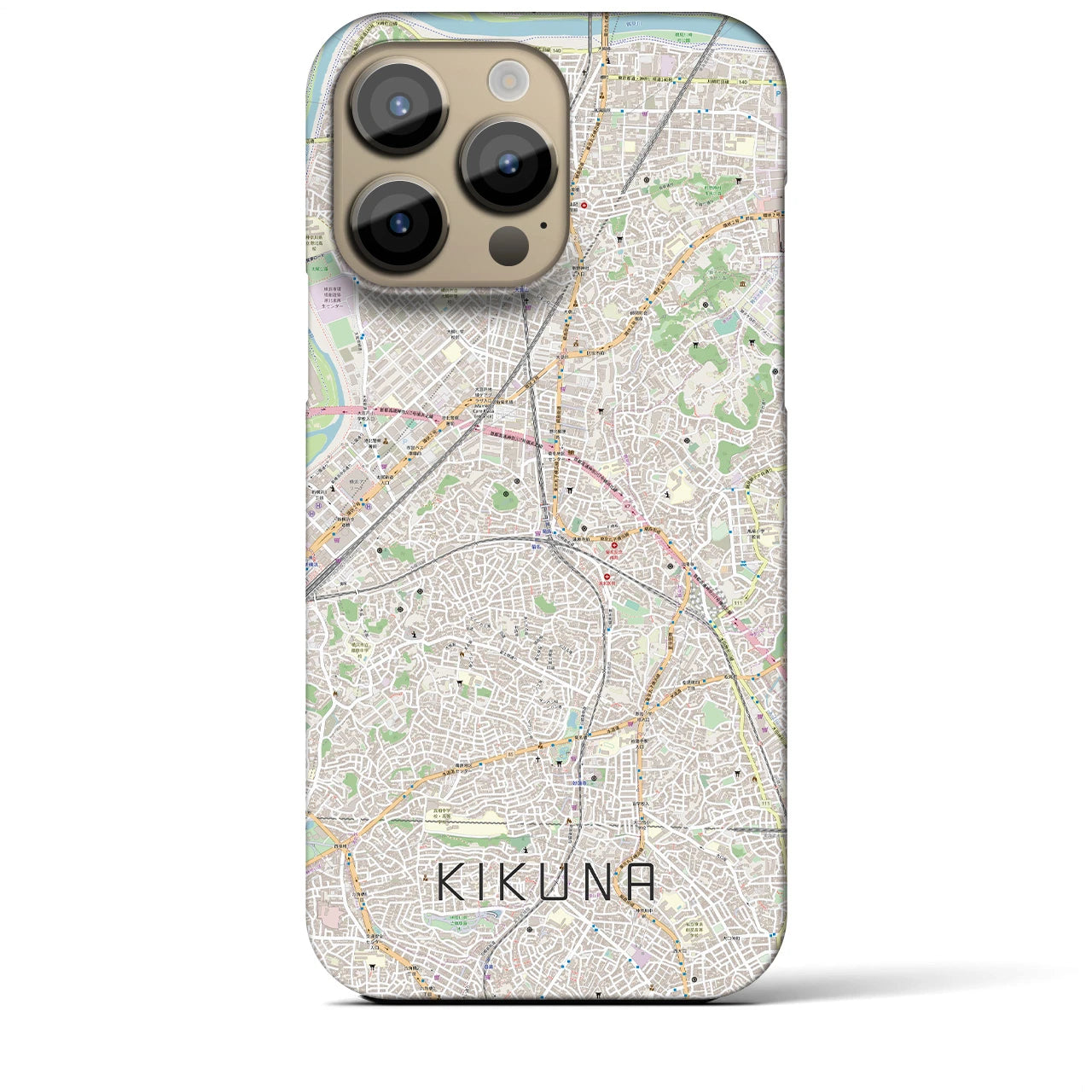 【菊名(神奈川県)】地図柄iPhoneケース(バックカバータイプ)