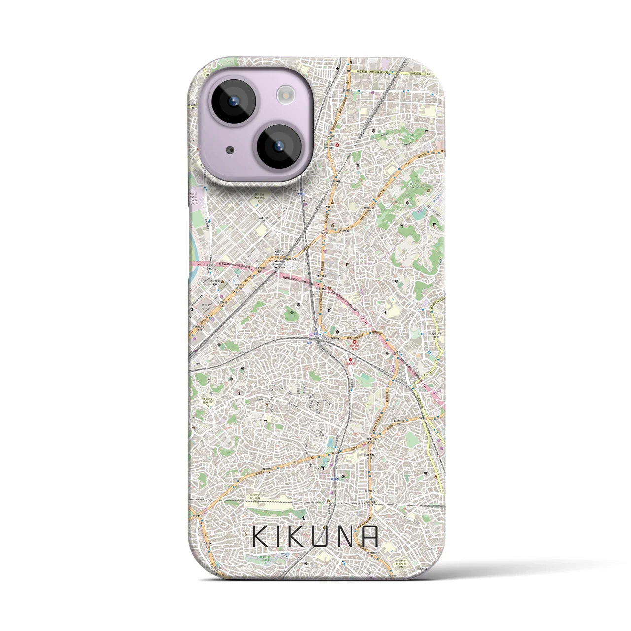 【菊名(神奈川県)】地図柄iPhoneケース(バックカバータイプ)