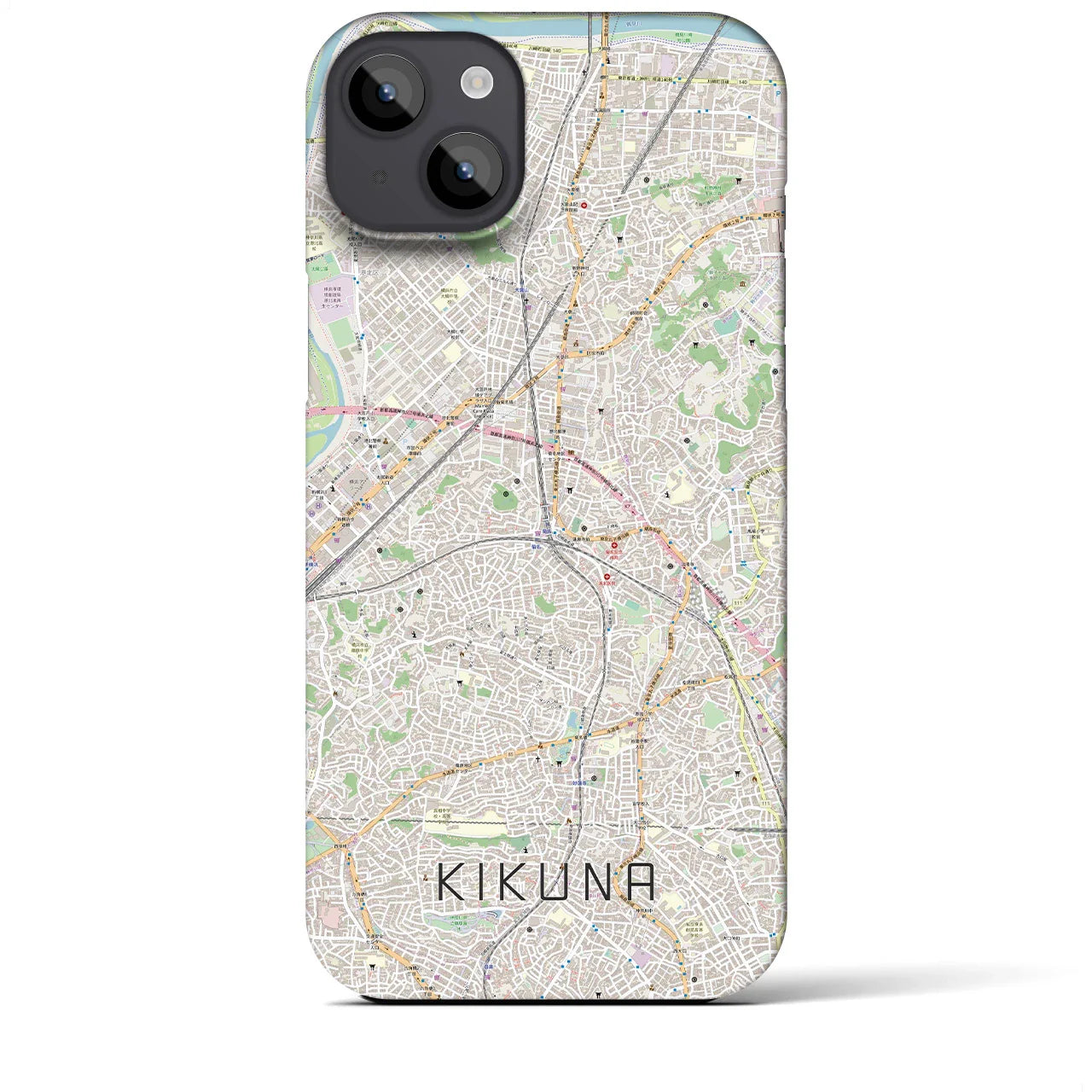 【菊名(神奈川県)】地図柄iPhoneケース(バックカバータイプ)