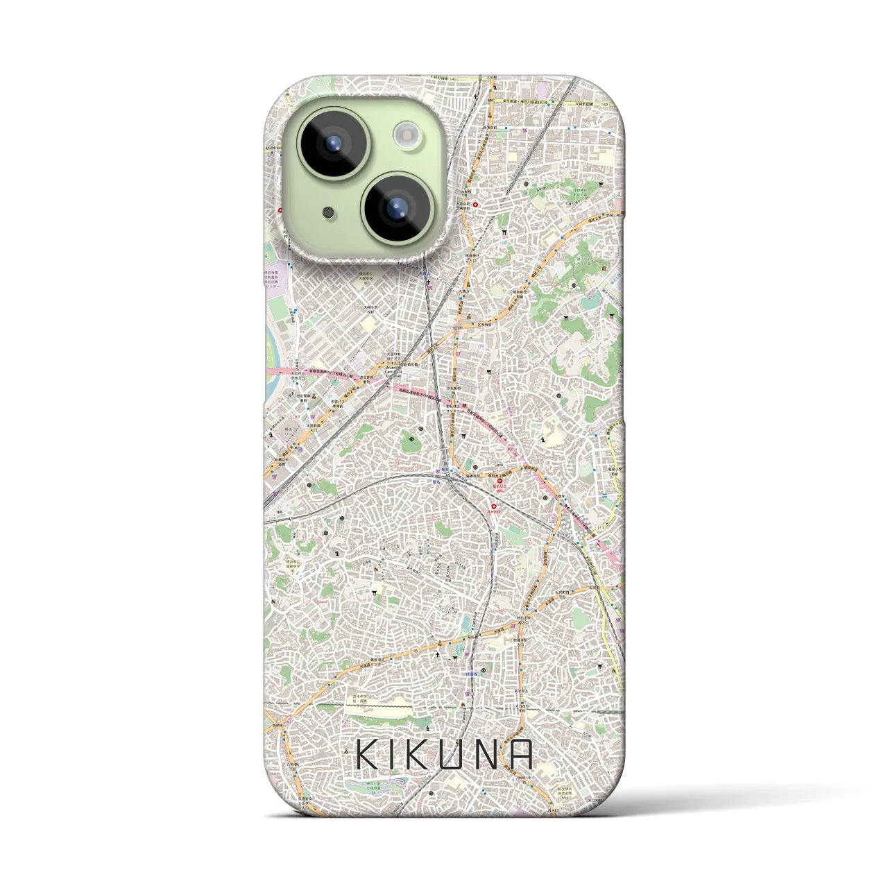 【菊名(神奈川県)】地図柄iPhoneケース(バックカバータイプ)