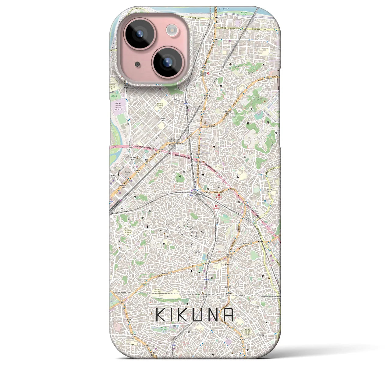 【菊名(神奈川県)】地図柄iPhoneケース(バックカバータイプ)