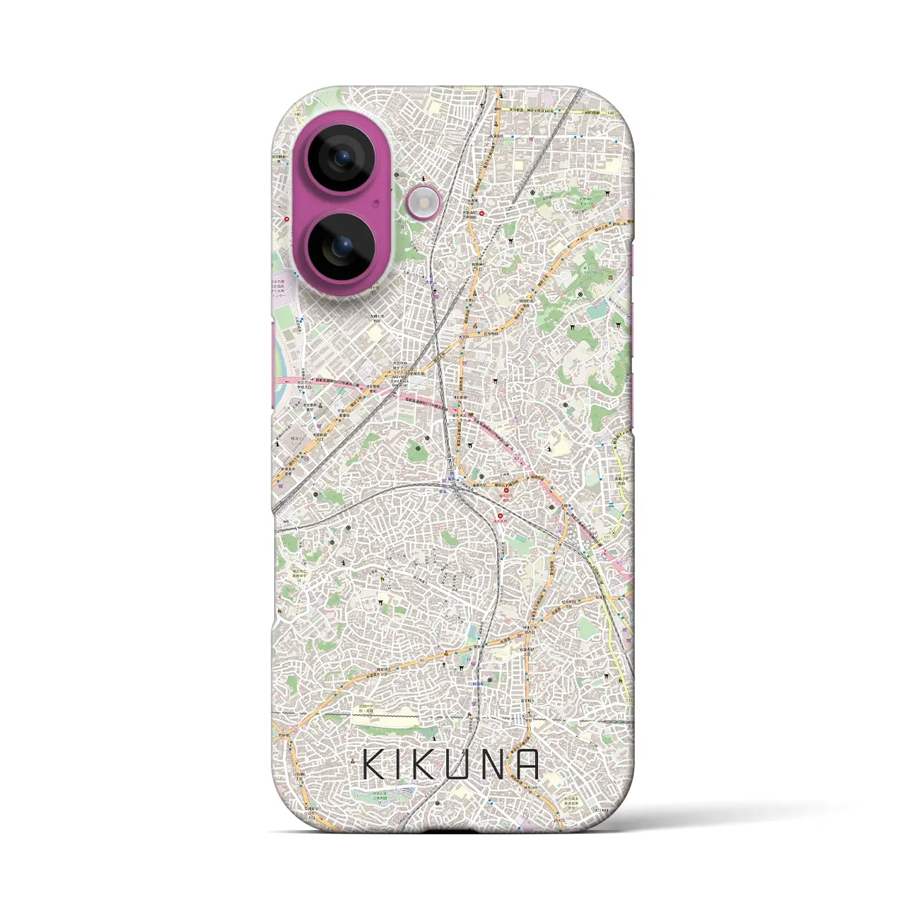 【菊名(神奈川県)】地図柄iPhoneケース(バックカバータイプ)