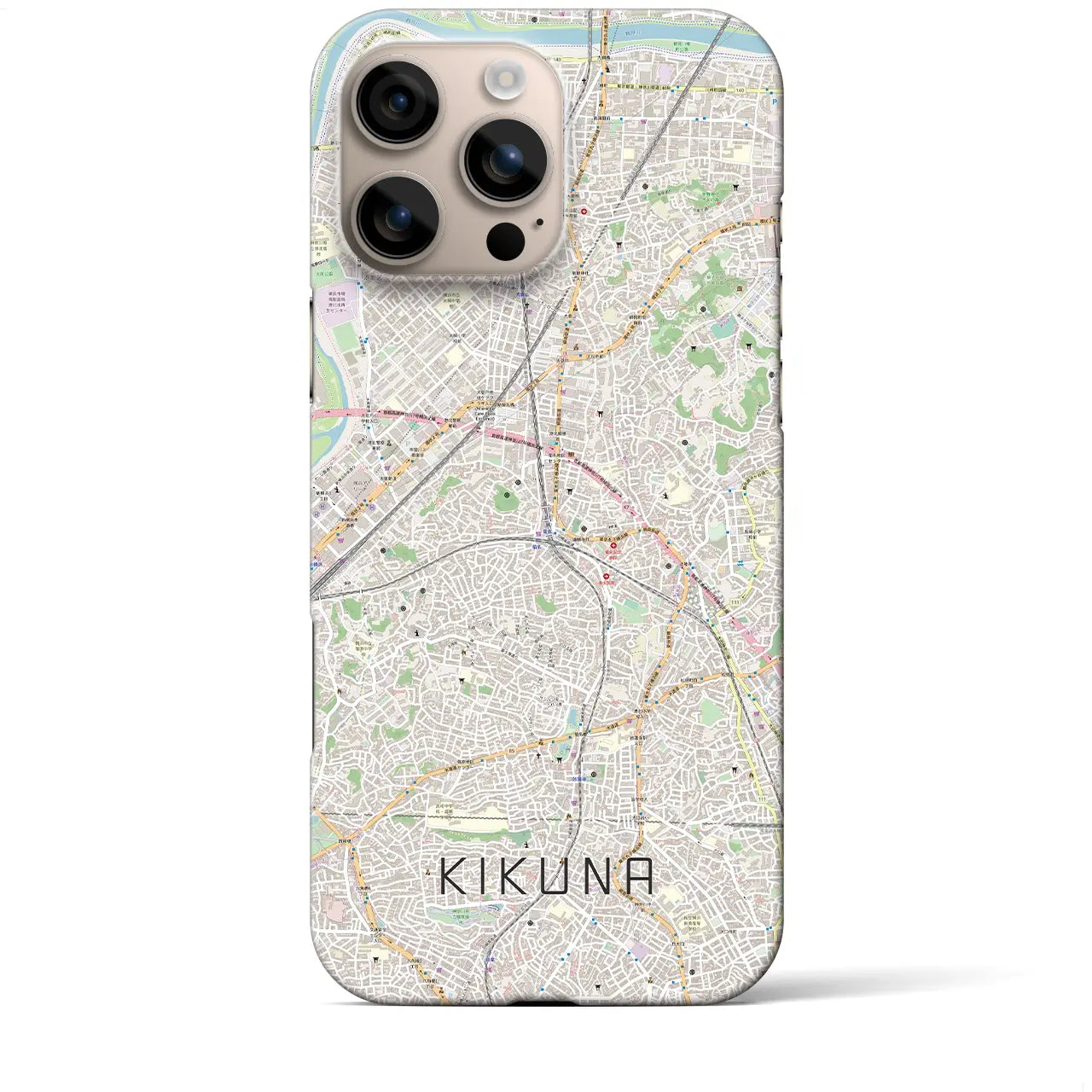 【菊名(神奈川県)】地図柄iPhoneケース(バックカバータイプ)