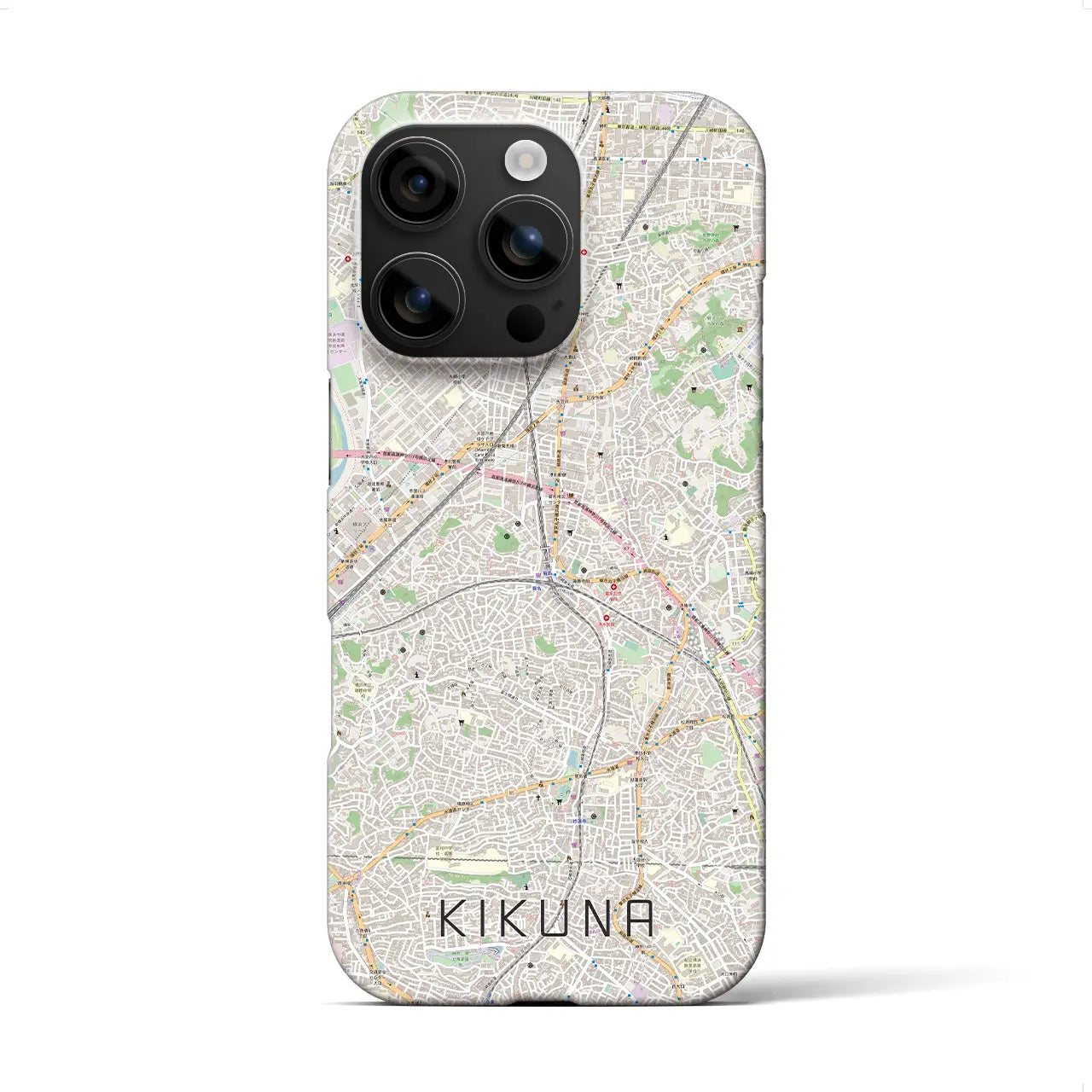 【菊名(神奈川県)】地図柄iPhoneケース(バックカバータイプ)