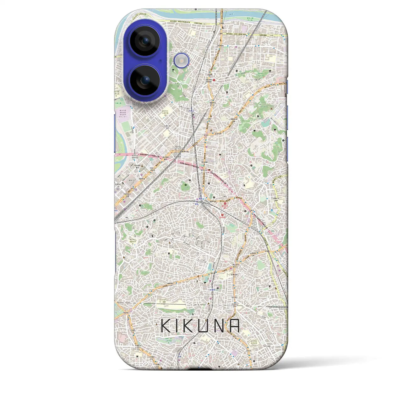 【菊名(神奈川県)】地図柄iPhoneケース(バックカバータイプ)ナチュラル・iPhone 16 Pro Max 用