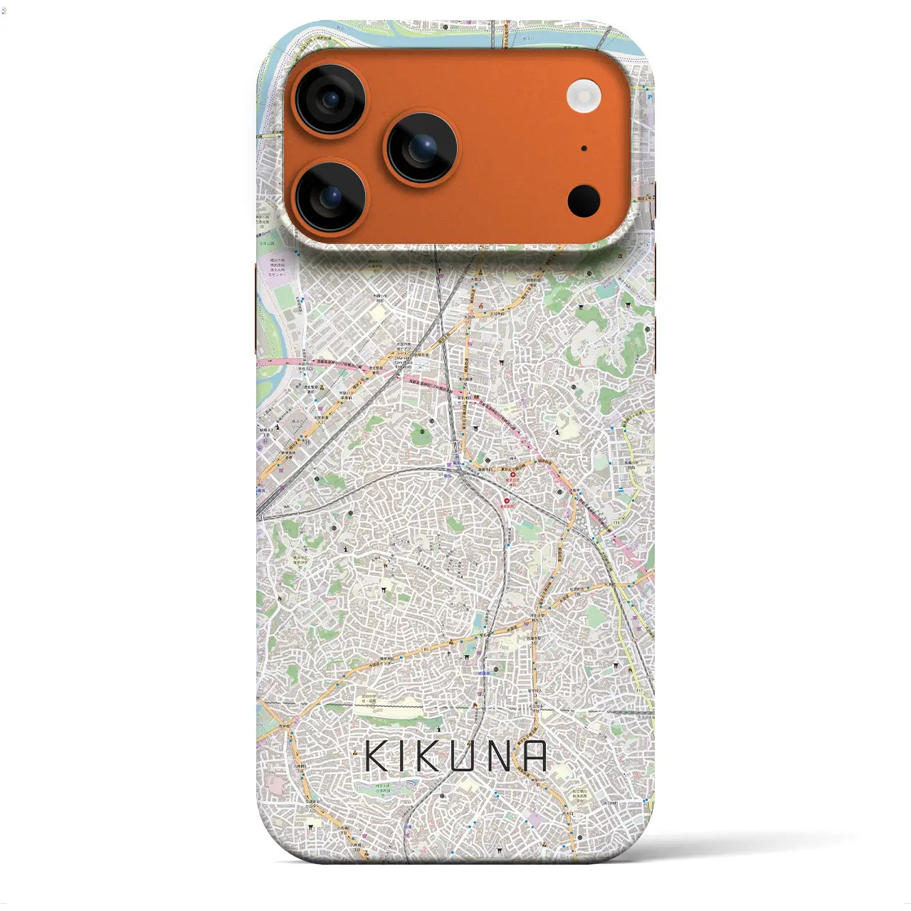 【菊名(神奈川県)】地図柄iPhoneケース(バックカバータイプ)