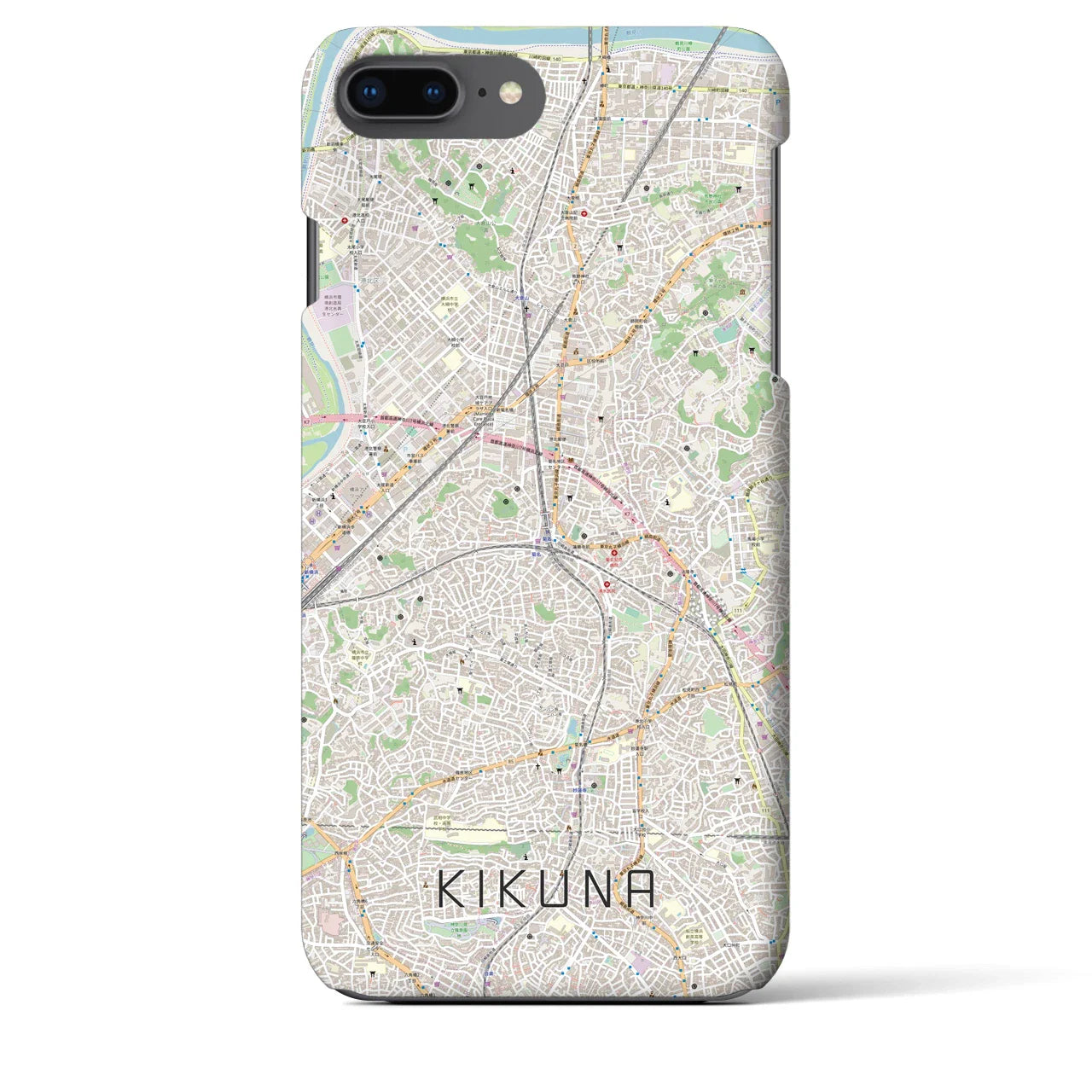 【菊名(神奈川県)】地図柄iPhoneケース(バックカバータイプ)