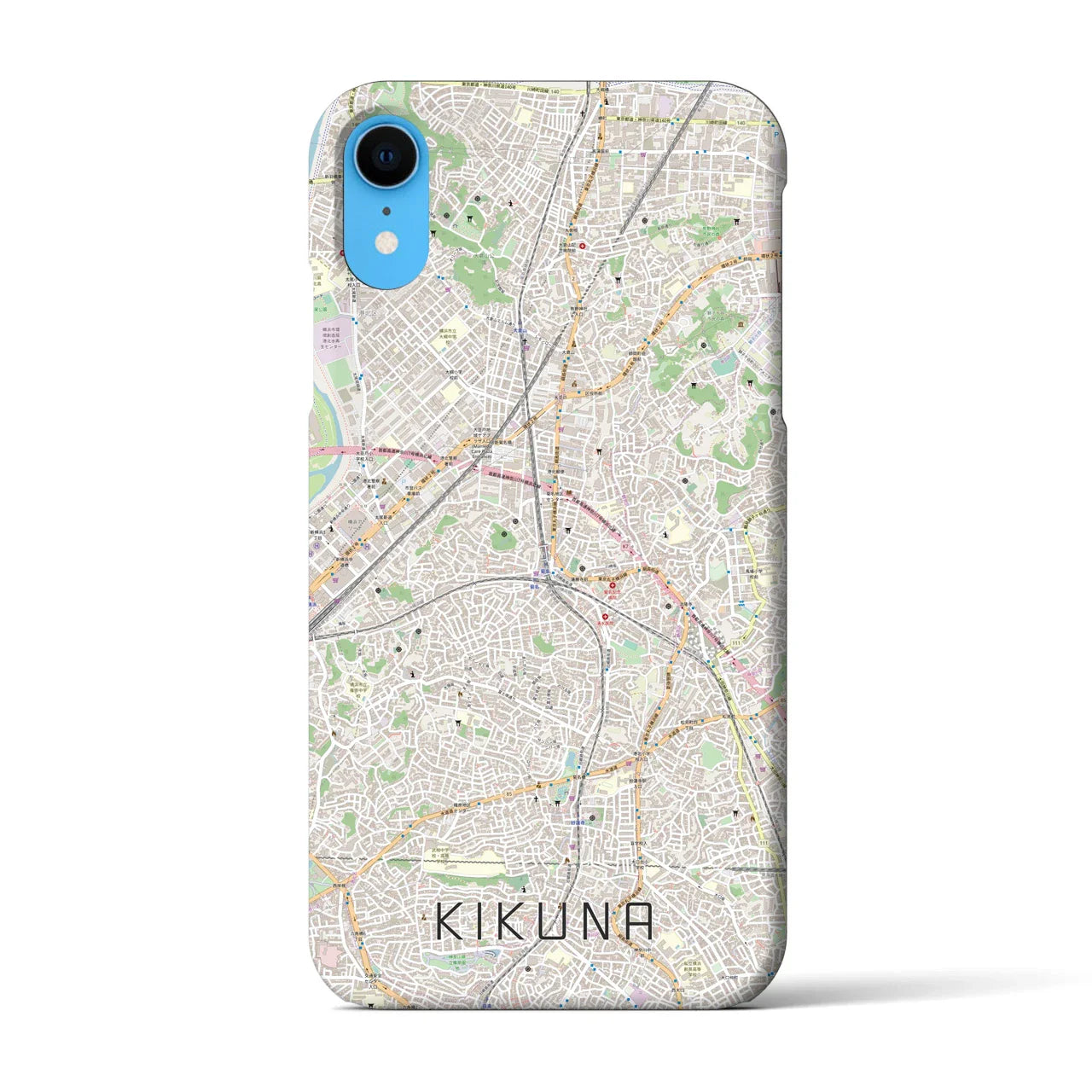 【菊名(神奈川県)】地図柄iPhoneケース(バックカバータイプ)