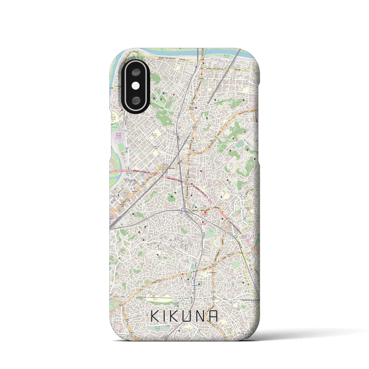 【菊名(神奈川県)】地図柄iPhoneケース(バックカバータイプ)