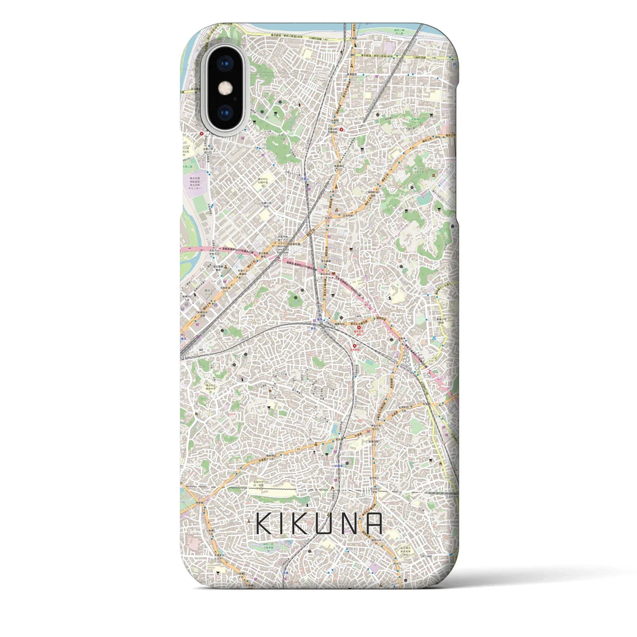 【菊名(神奈川県)】地図柄iPhoneケース(バックカバータイプ)