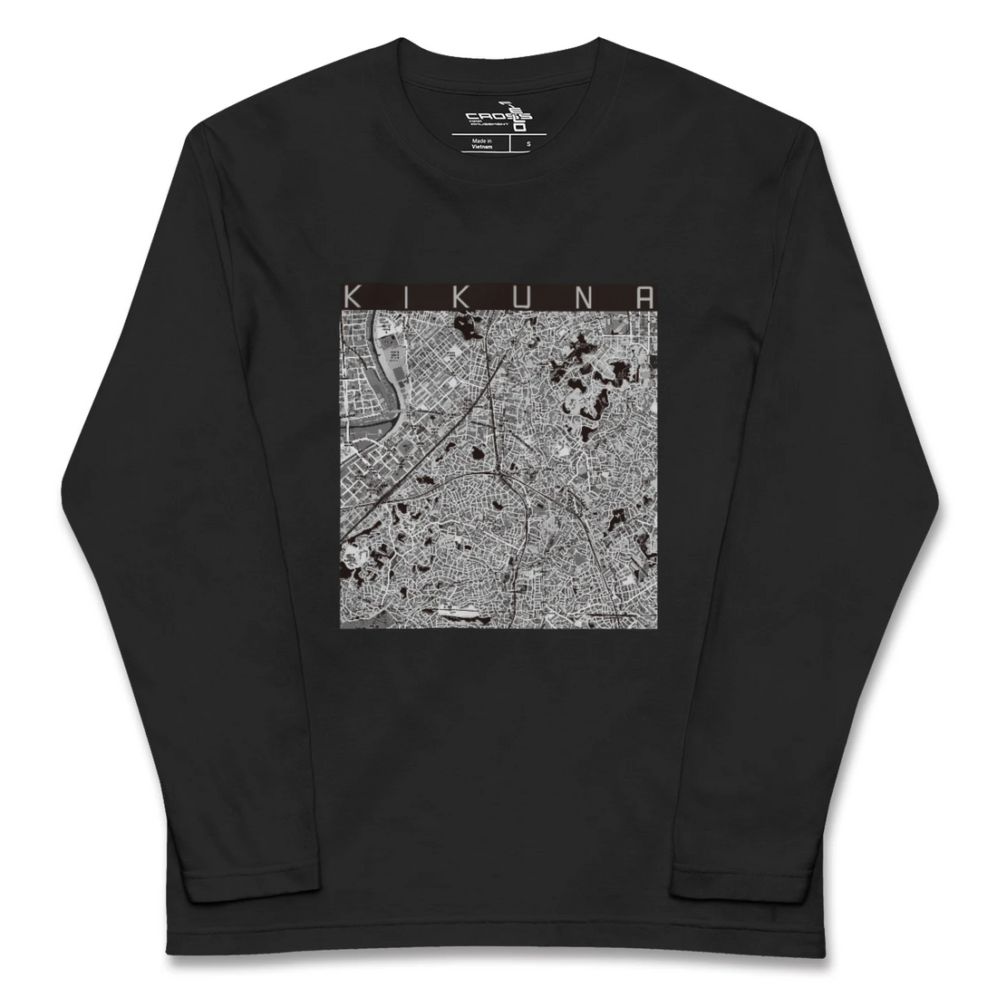 【菊名(神奈川県)】地図柄ロングスリーブTシャツ