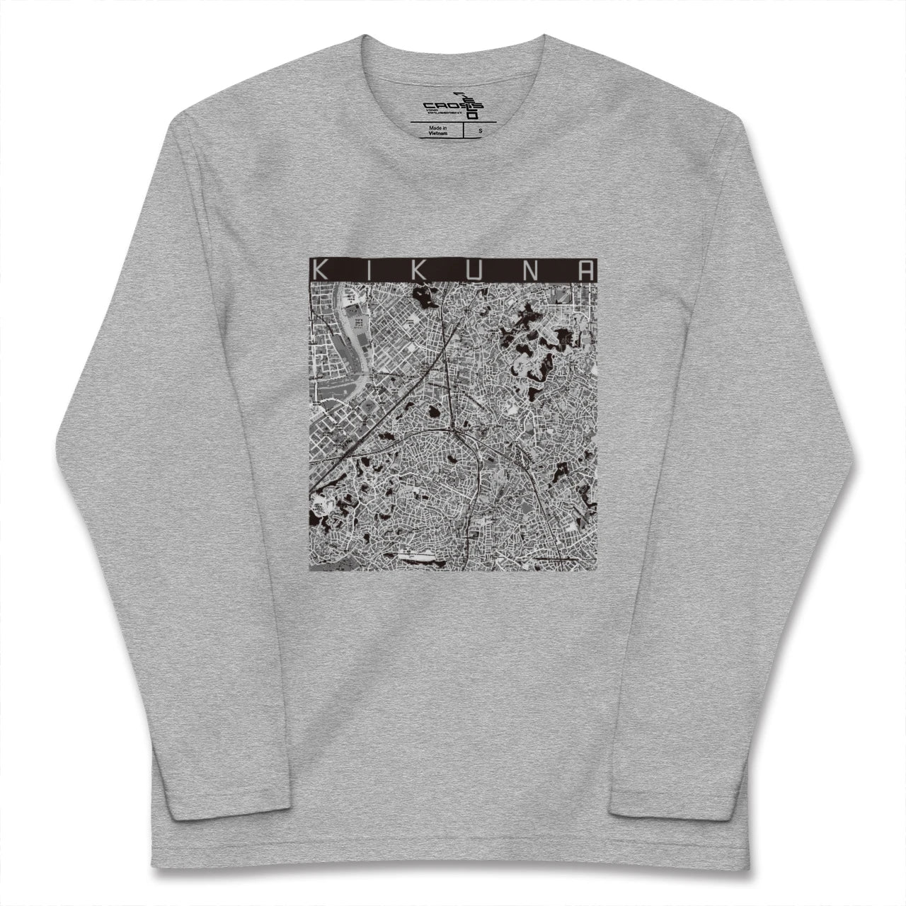 【菊名(神奈川県)】地図柄ロングスリーブTシャツ