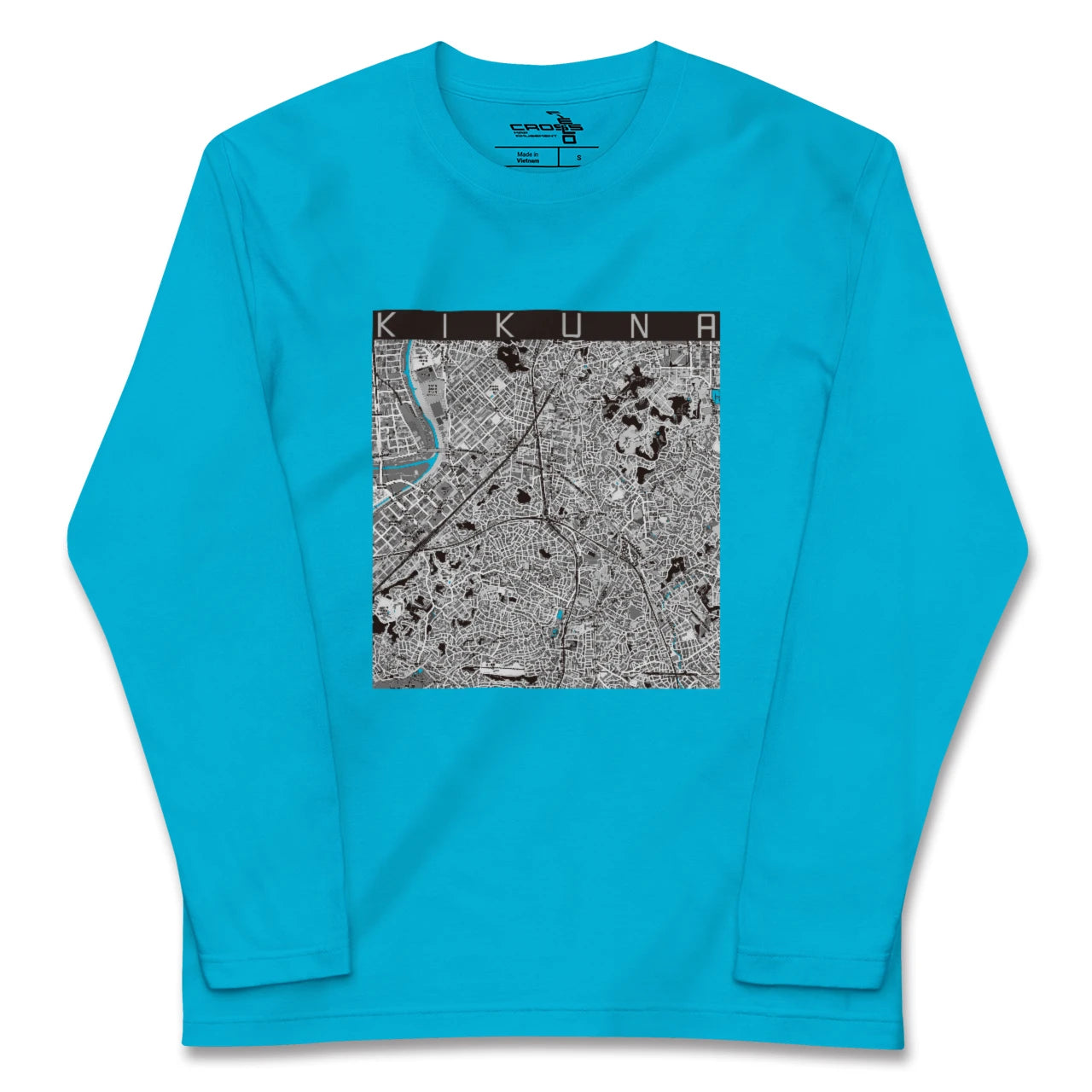 【菊名(神奈川県)】地図柄ロングスリーブTシャツ