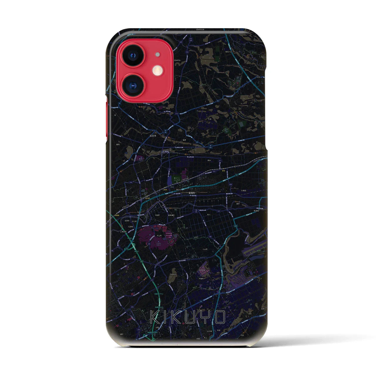 【菊陽(熊本県)】地図柄iPhoneケース(バックカバータイプ)