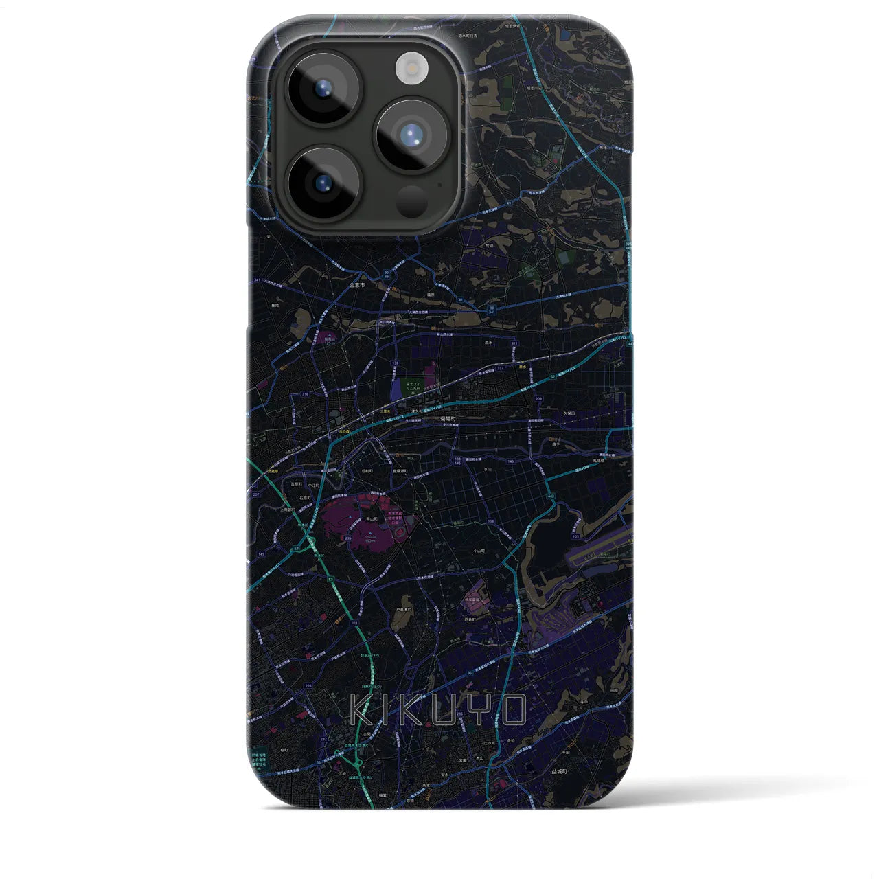 【菊陽(熊本県)】地図柄iPhoneケース(バックカバータイプ)