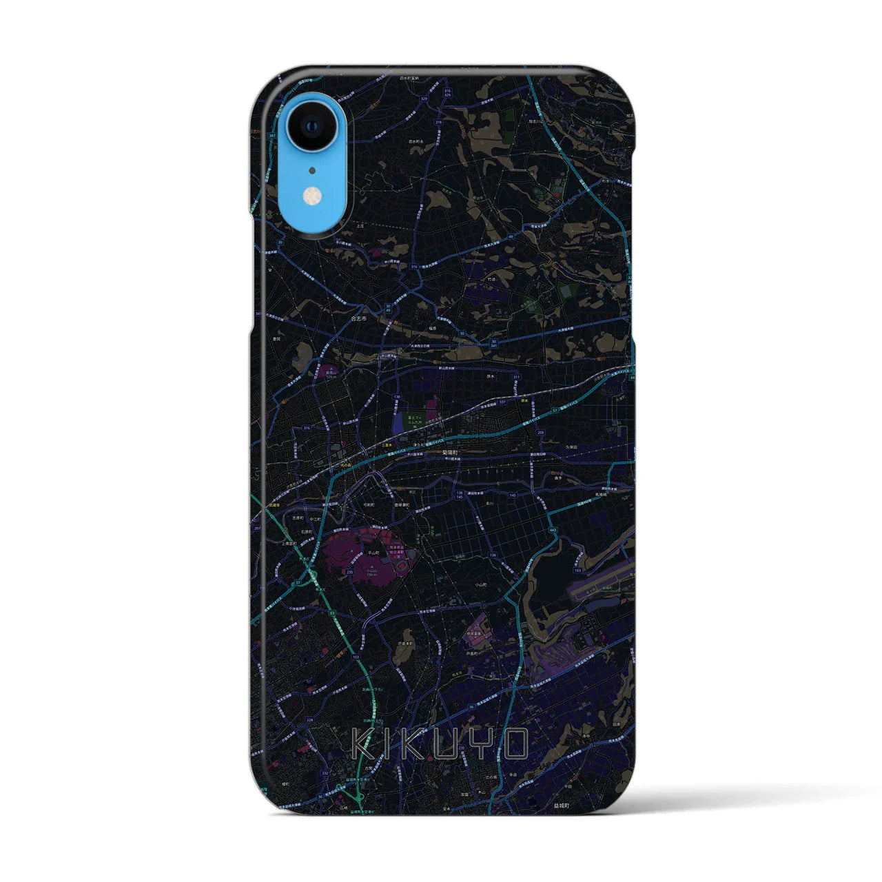 【菊陽(熊本県)】地図柄iPhoneケース(バックカバータイプ)