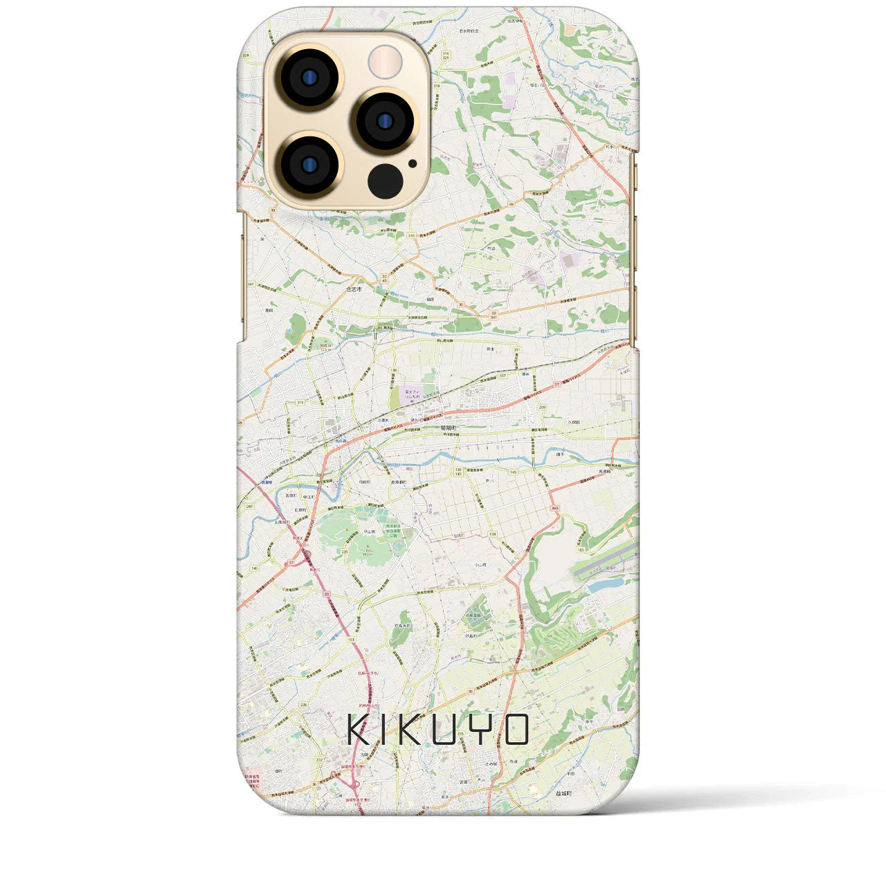 【菊陽(熊本県)】地図柄iPhoneケース(バックカバータイプ)