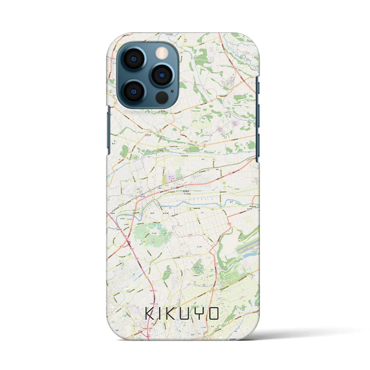 【菊陽(熊本県)】地図柄iPhoneケース(バックカバータイプ)